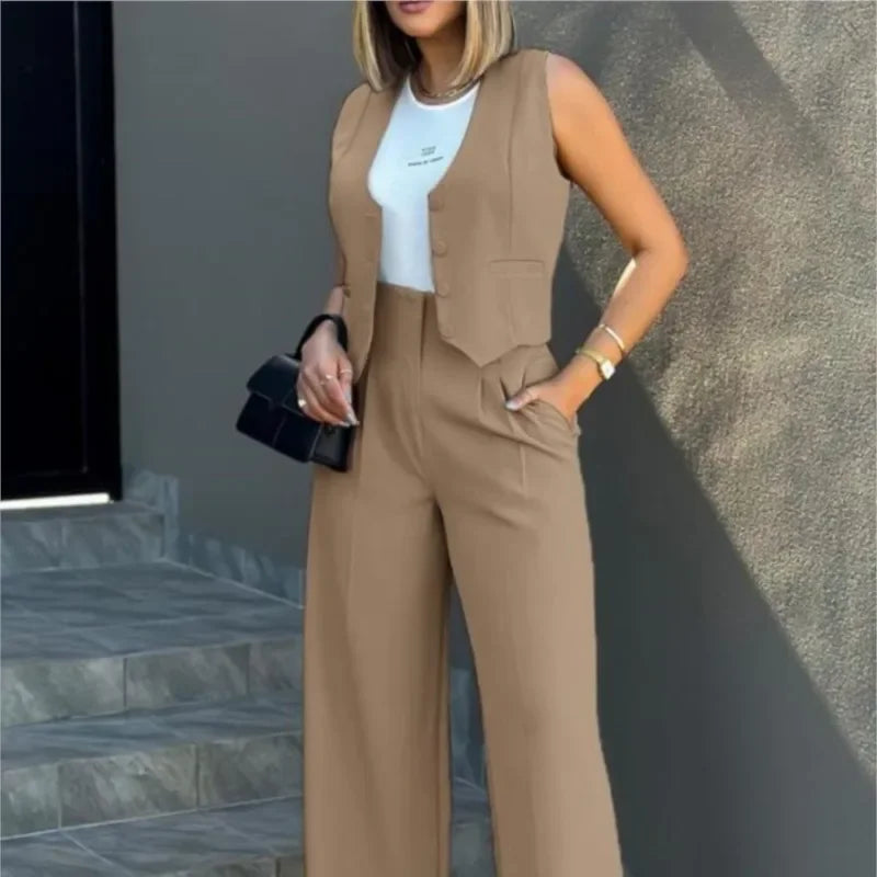 Paola Elegant Lady Vest High 2 Piece Sets