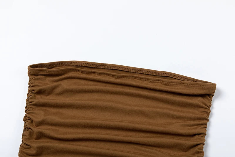 New City Fashion Trend One Shoulder Bra Wrap Hip Slim Fit Irregular Dress