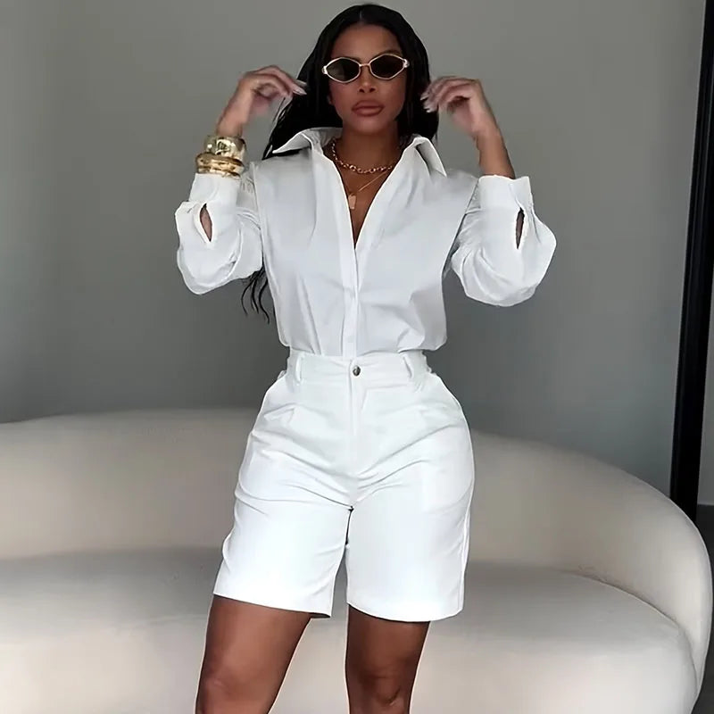 Alondra Solid Elegant Fashion Two Piece Sets