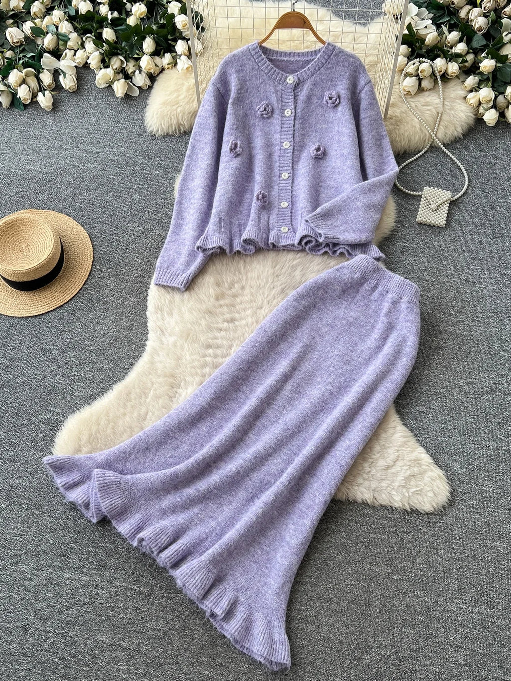 Maria Elegant High Waist Two-Piece Sets