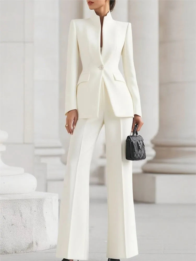 Paola Spring Fashion Stand Collar Long Sleeved Two Piece Sets