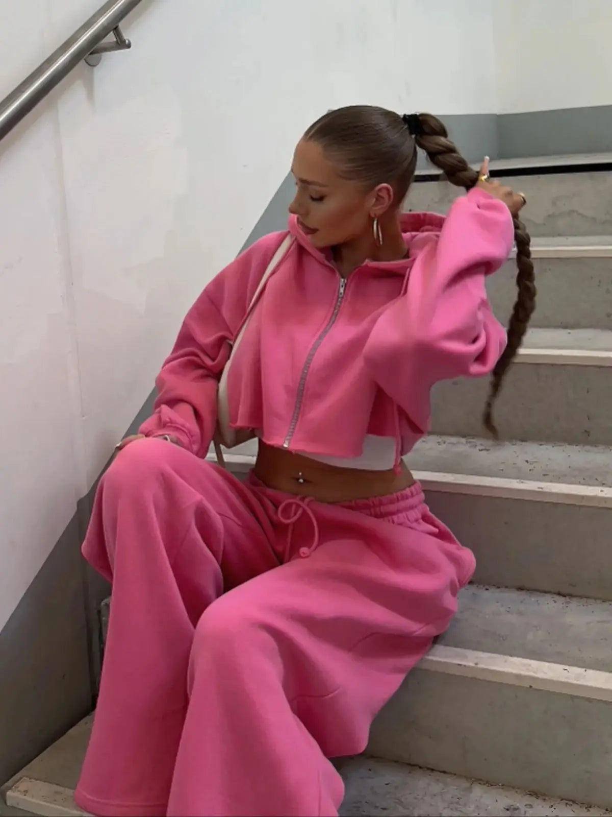 Rebeca Autumn Casual Sport Two Piece Sets
