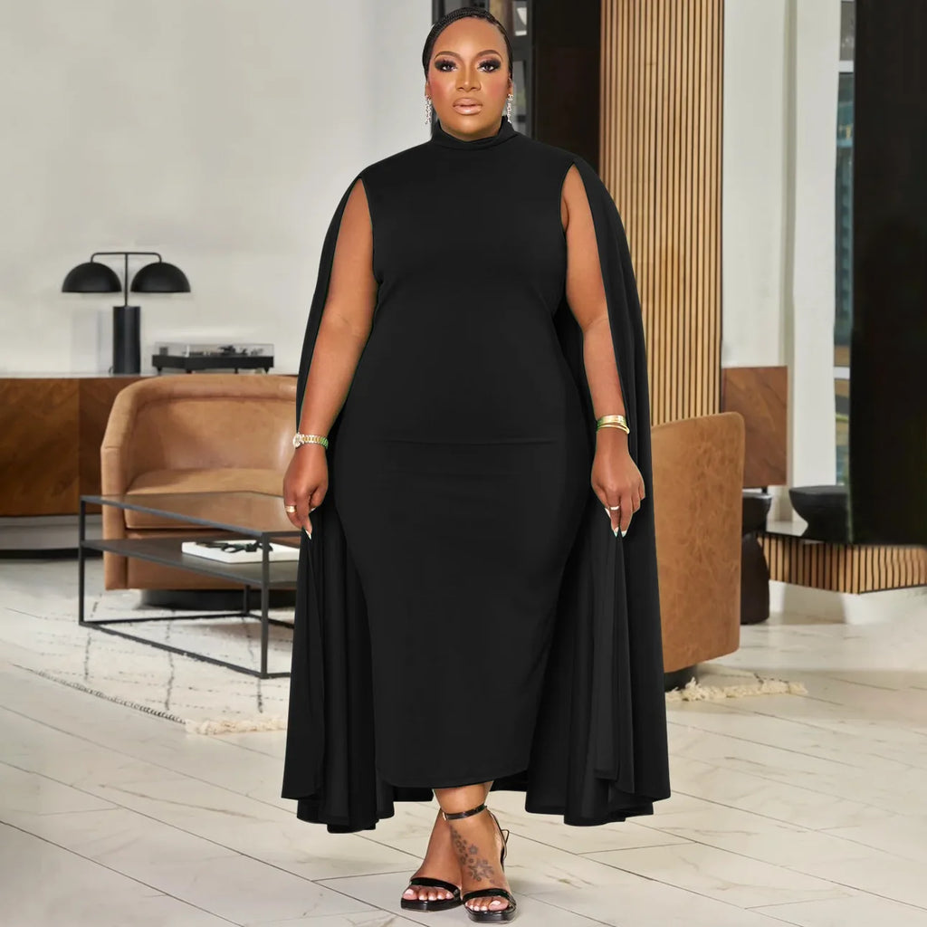 West Village Plus Size Long Sleeve Street Style Casual Oversized Midi Dress