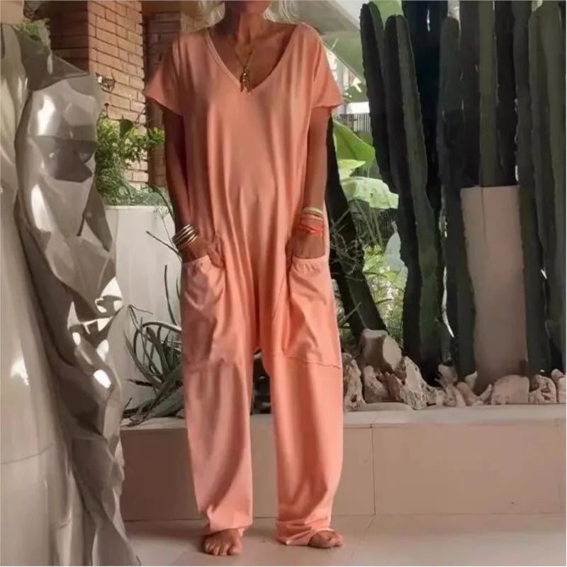 Jumpsuits Spaghetti Strap Loose Elegante Playsuit Pantalones Informales Jumpsuit Women Summer