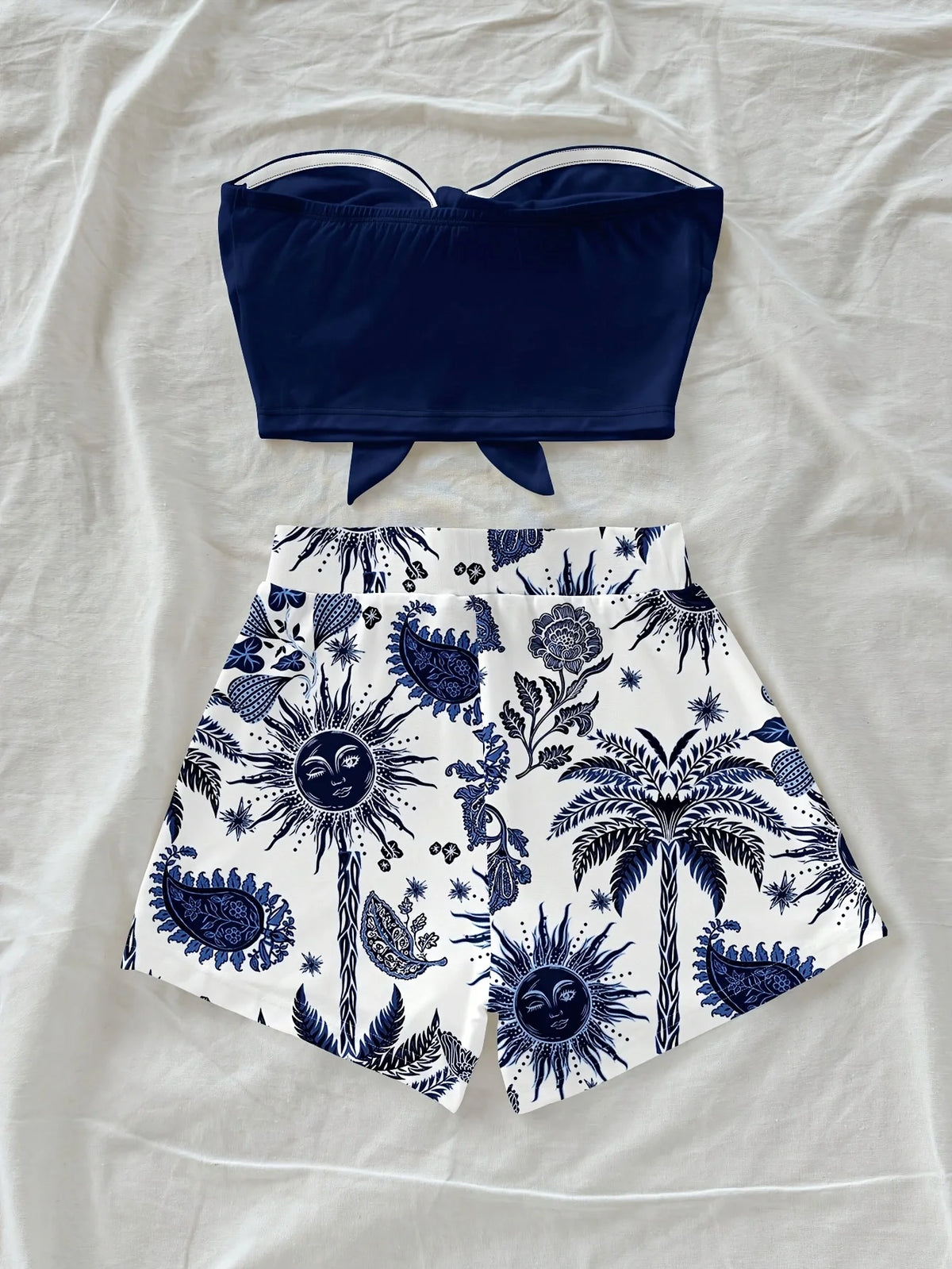 Naomi Coconut God Cashew Print Two Piece Sets