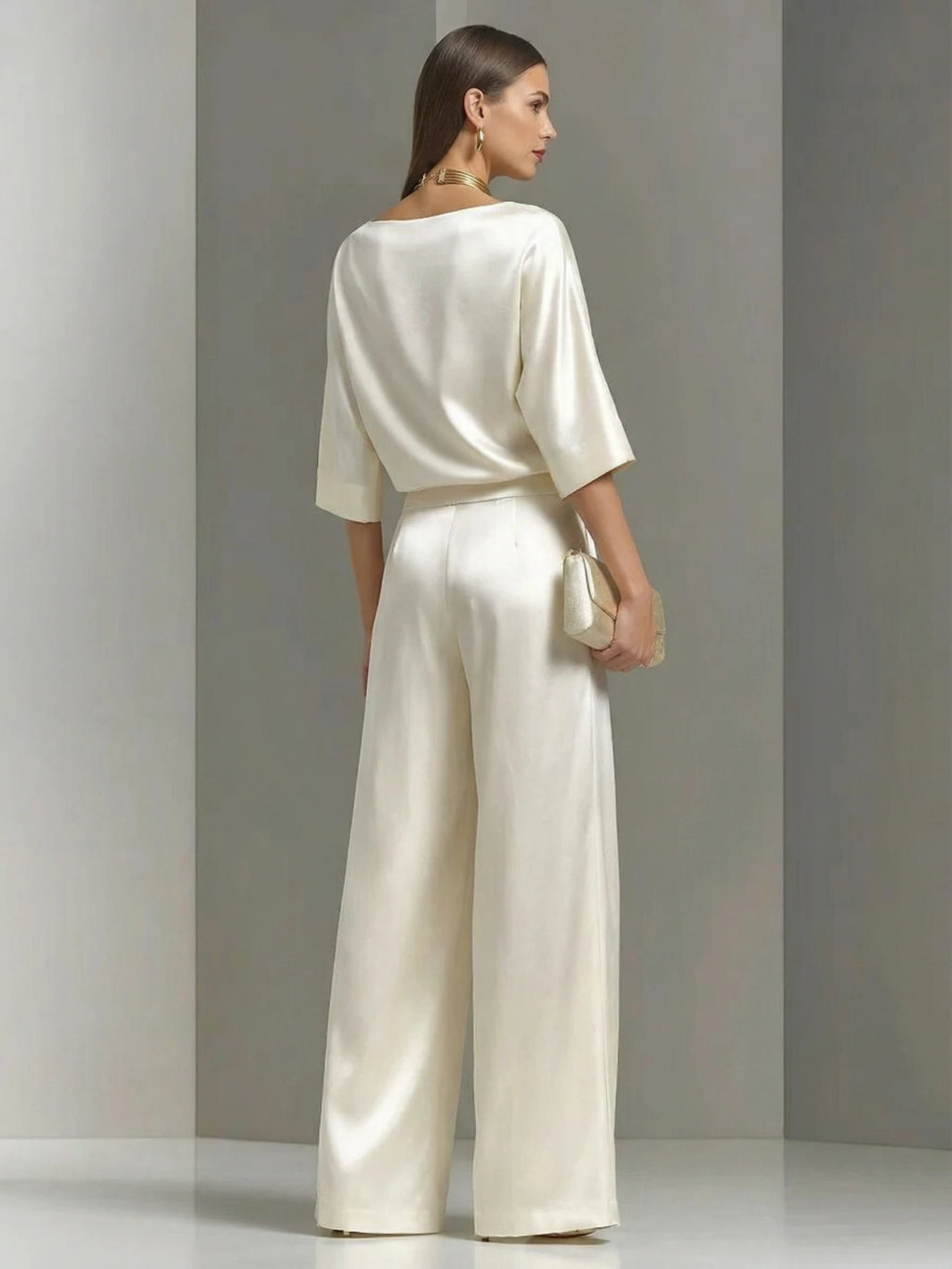 Dinora High Waist Wide Leg Pants Two Piece Sets