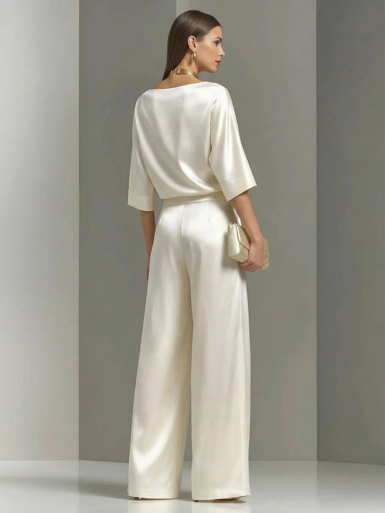 Dinora High Waist Wide Leg Pants Two Piece Sets