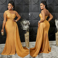 Buffalo One Shoulder Elegant Evening Party Night Mermaid Dress