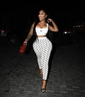 Berlin Sleeveless Crop Skinny Street Fitness Outfits Set