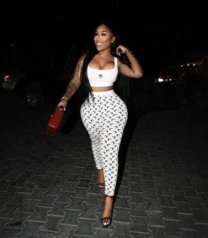 Berlin Sleeveless Crop Skinny Street Fitness Outfits Set