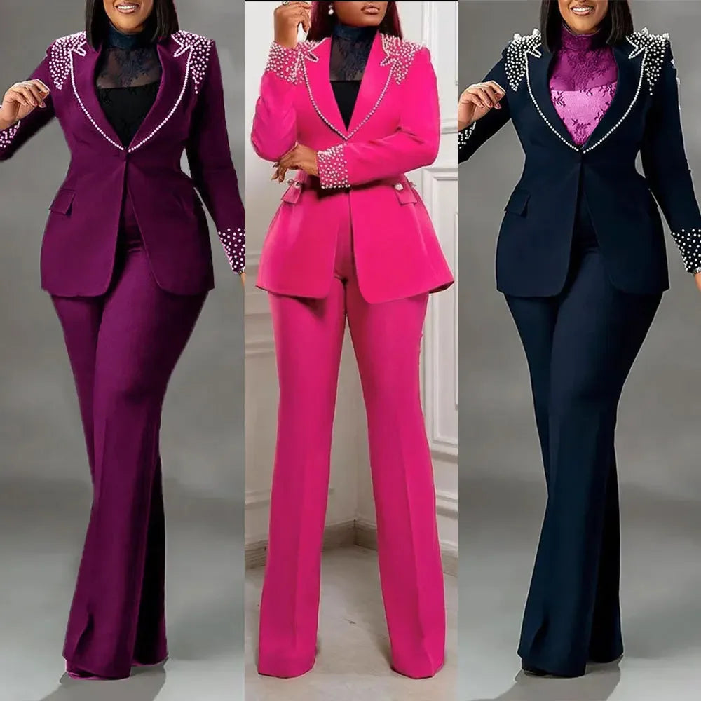 Bernarda Elegant Fashionable Elastic Two Piece Set