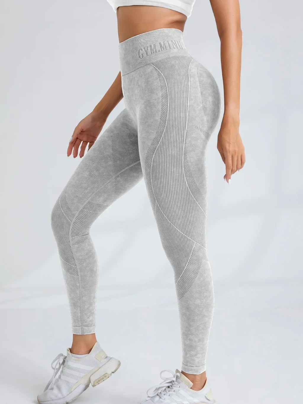 Lebanon Seamless Gym High Waist Hip Lifting Outdoor Sports Tight Waist Letter Sand Leggings