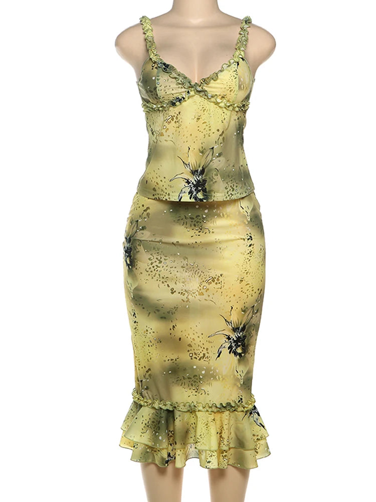 Hillary Weird Puss See Through Women Two Piece Sets
