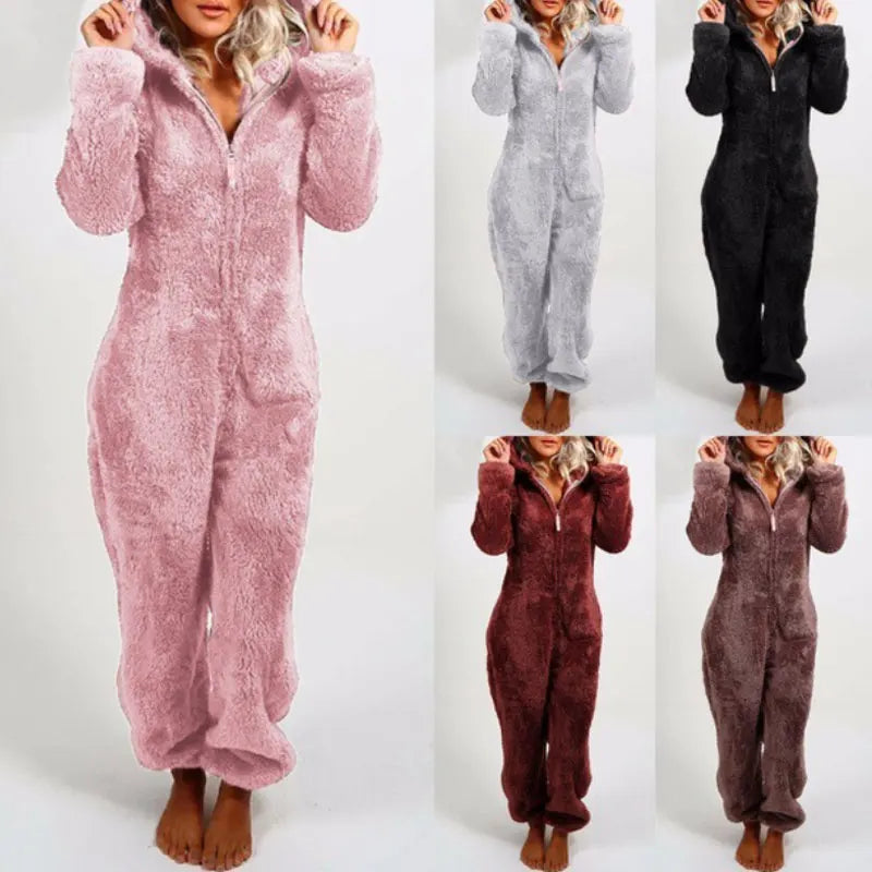 Plus Size One-Piece Jumpsuit for Women, Elegant Overalls, Full Length, Thickened, Autumn