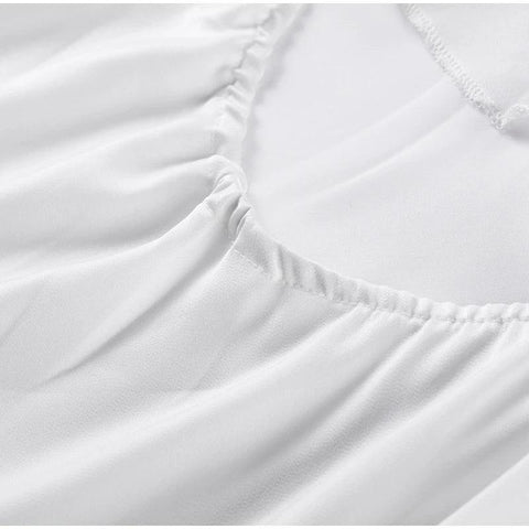 Meadville Elegant Ribbon Halter Solid Off Shoulder Sleeveless Backless Slim Maxi Dress