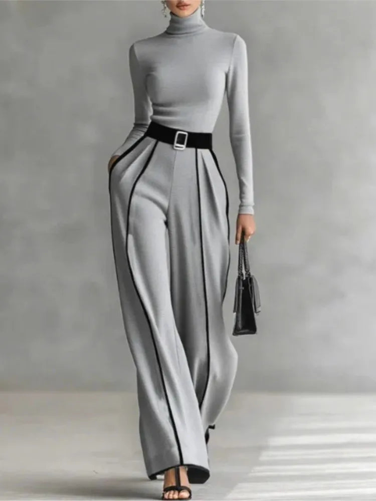 Lia Spring Woman's Color Matching Two-piece Sets