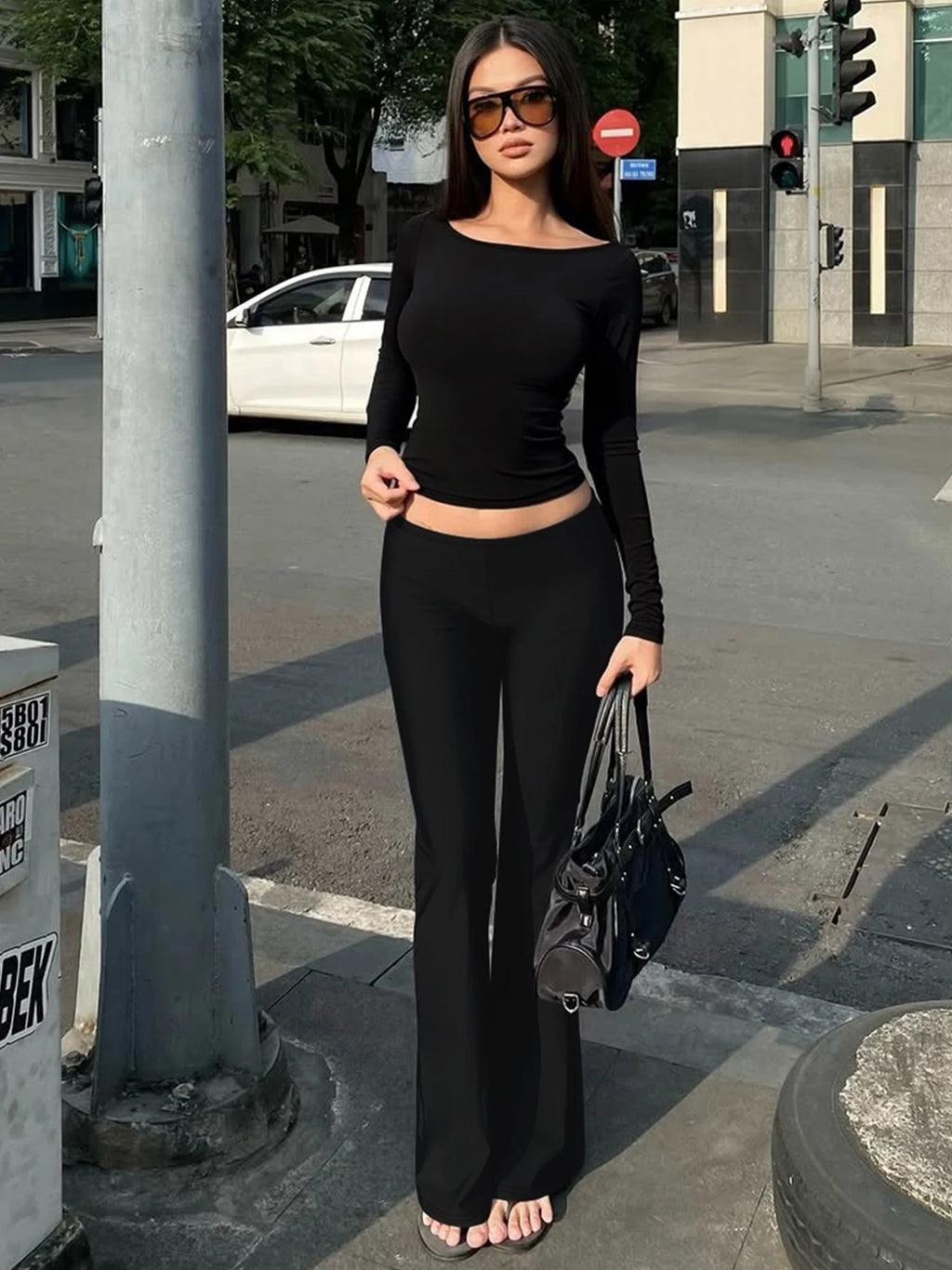 Matilda Sexy O-Neck Long Sleeve Casual Two Piece Sets