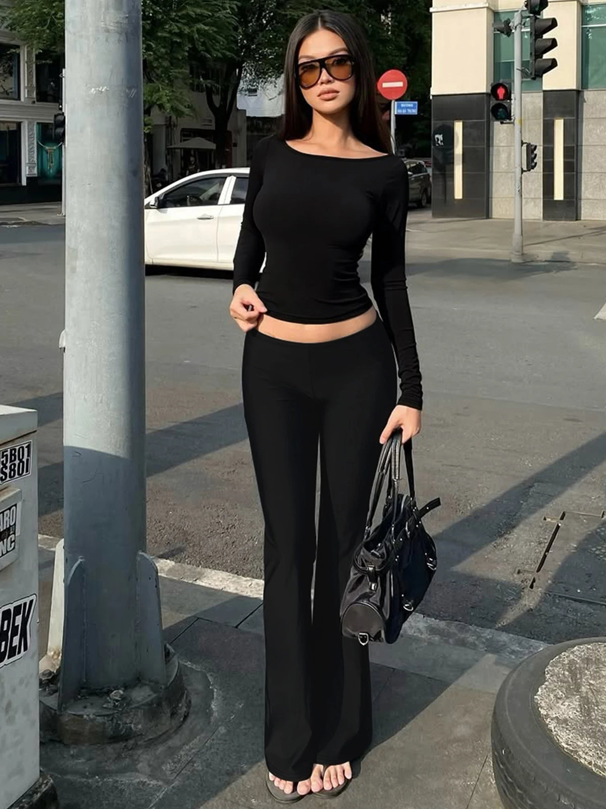 Matilda Sexy O-Neck Long Sleeve Casual Two Piece Sets