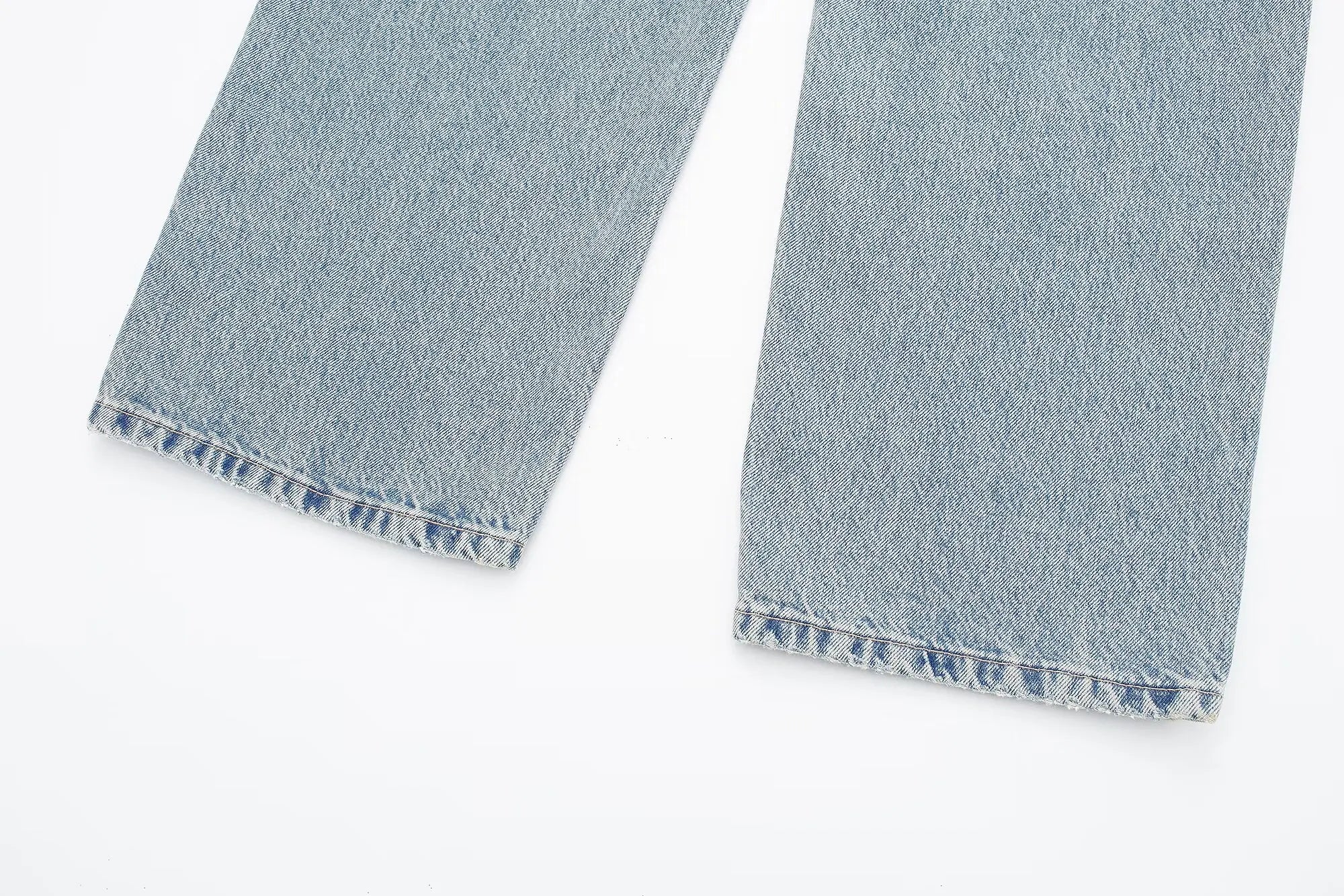 Jeans For Women 2024 Denim Solid Loose Zipper Fly Female Hole Trouser