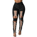 Beachwood Stretch Distressed Destroyed Denim Street Going Out Pants