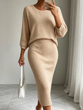 Yelid Outfit Set Fall Winter Solid Color Two Piece Sets