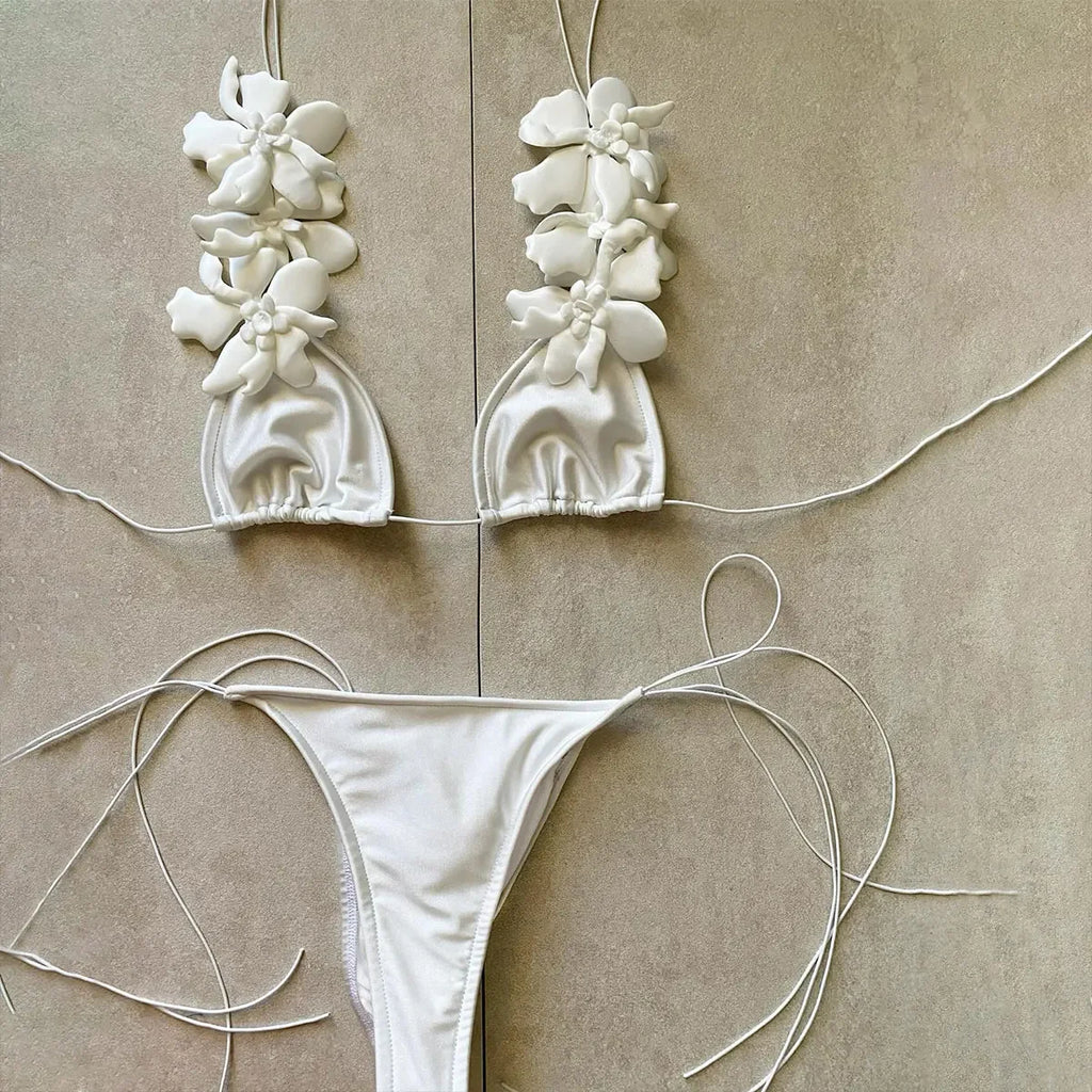 Wareham Bandage Swimwear Brazilian Tree Piece Bathing Set