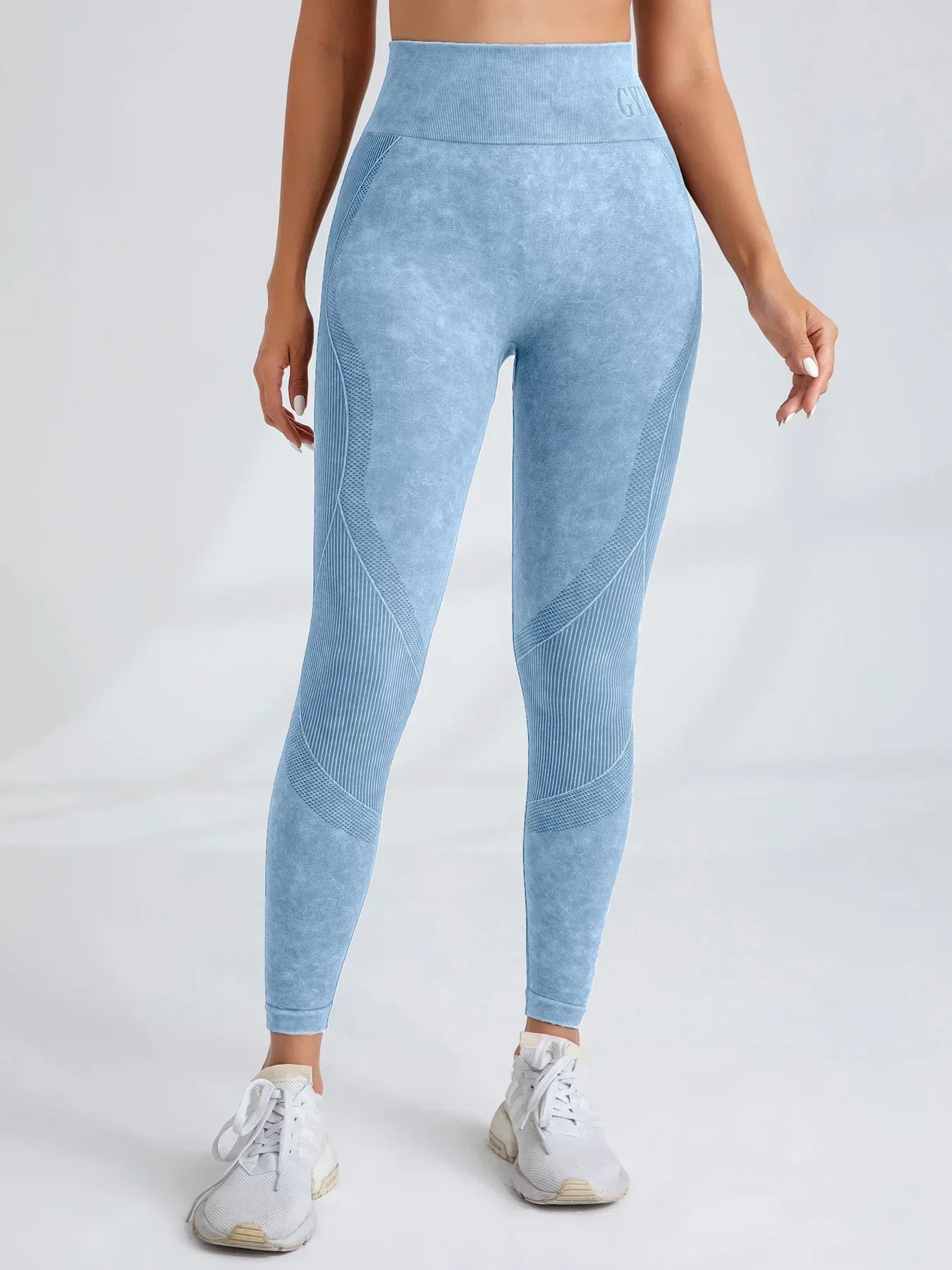 Lebanon Seamless Gym High Waist Hip Lifting Outdoor Sports Tight Waist Letter Sand Leggings