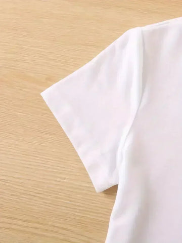 Santorini Printed Round Neck T-Shirt Print Sleeve Printed T Shirt