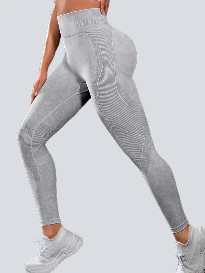 Dumont Seamless Gym High Waist Hip Lifting Outdoor Sports Tight Waist Leggings