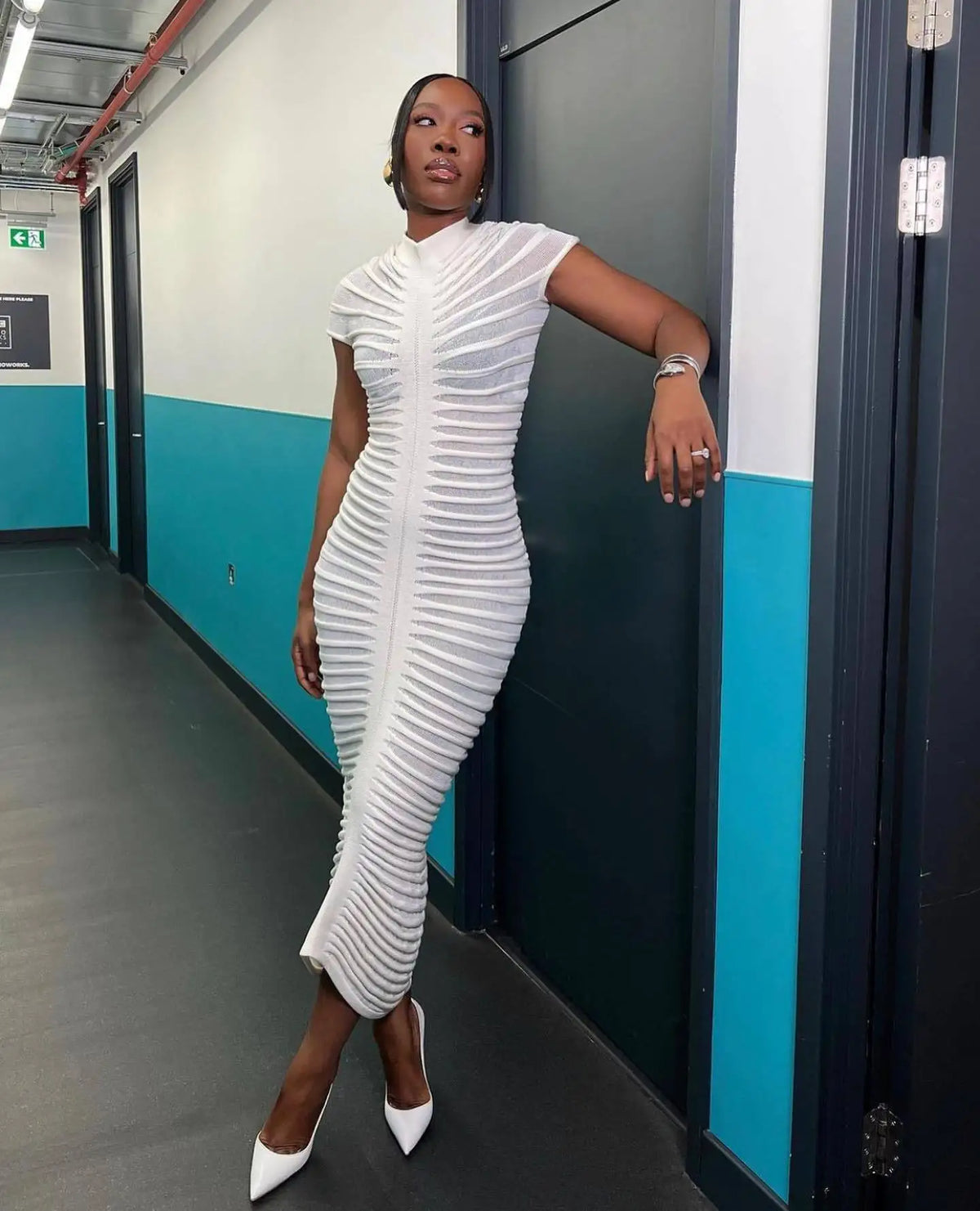 Hondura Slim Fashion Sleeve Bandage Party Elegant Dress