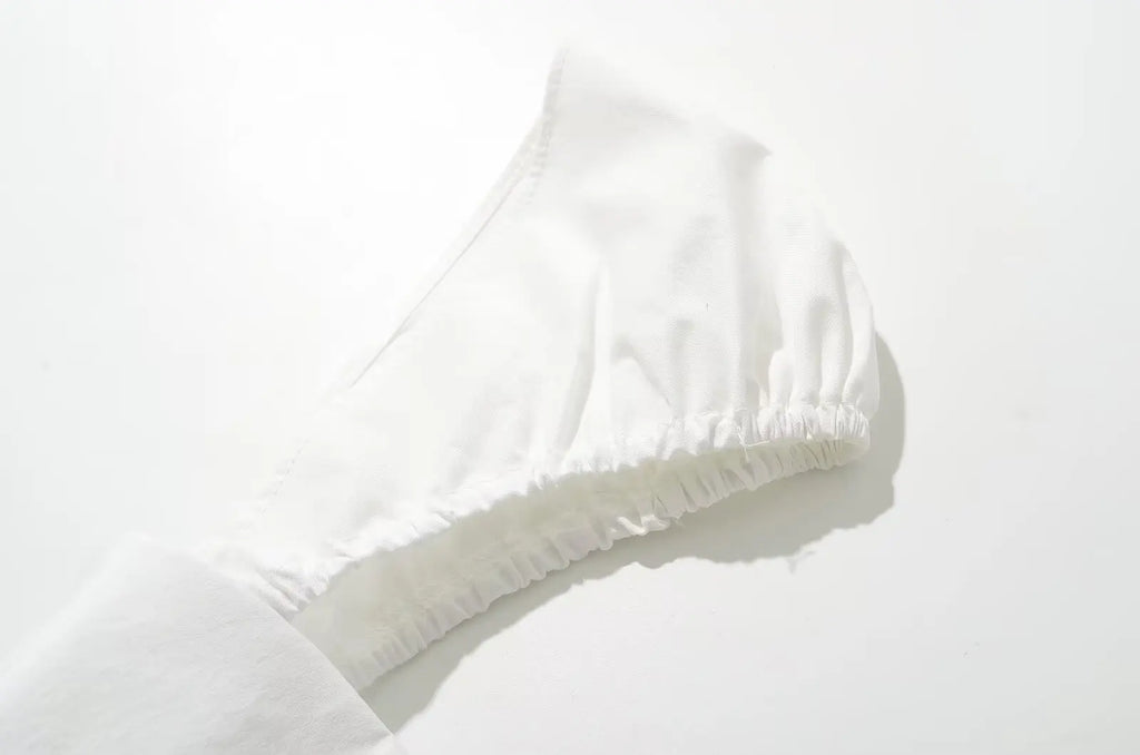 Keasbey Fit Flare White Short Sleeve Low Waist Elegant Party Dress