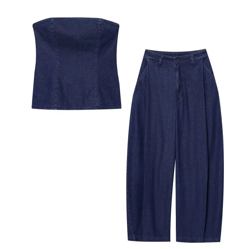Arianny Casual Chest Wrap Women Two Piece Sets