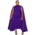 West Village Plus Size Long Sleeve Street Style Casual Oversized Midi Dress