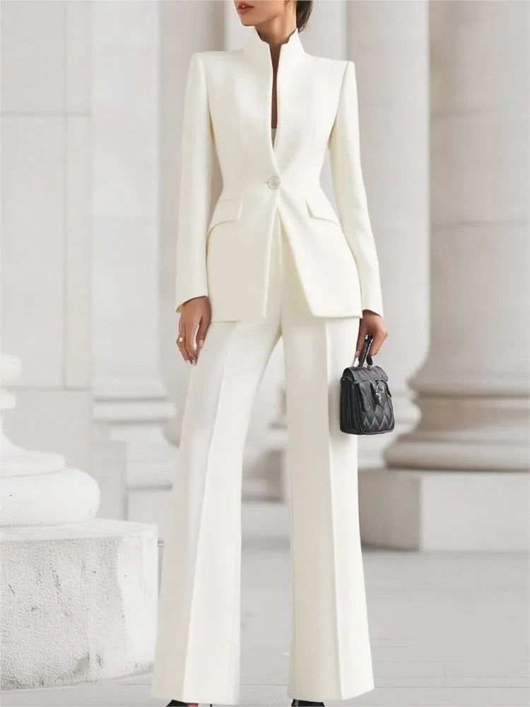 Paola Spring Fashion Stand Collar Long Sleeved Two Piece Sets