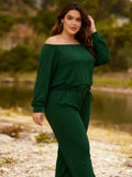 Clearance Plus Size Off-The-Shoulder Two-Piece Sets