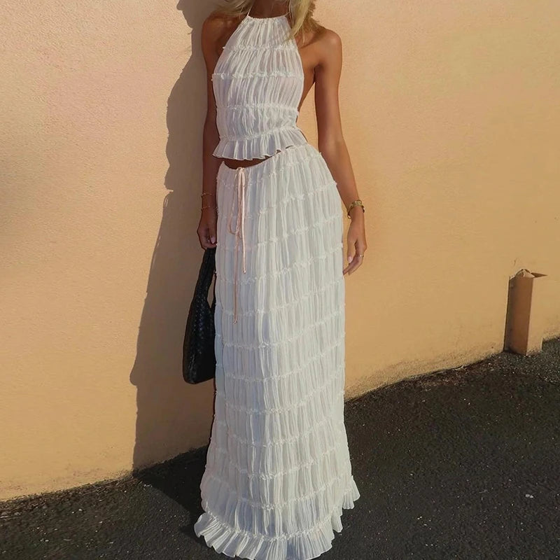 Romina Sexy Backless Matching Suit Two Piece Sets