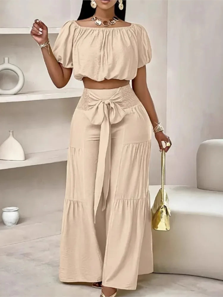 Dinorah Ladyelegant O Neck Two Piece Sets