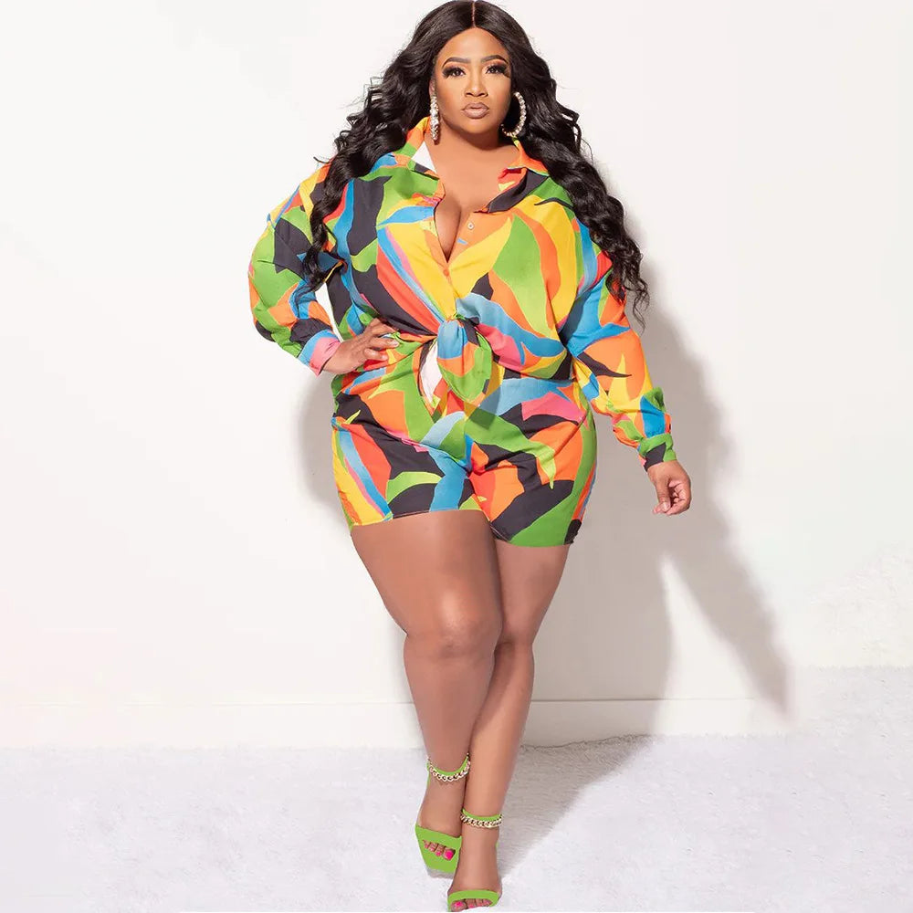 Maria Plus size Long Sleeve Two 2 Piece Sets