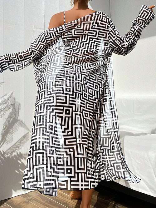 Karina Summer Geometric Print Three Piece Sets