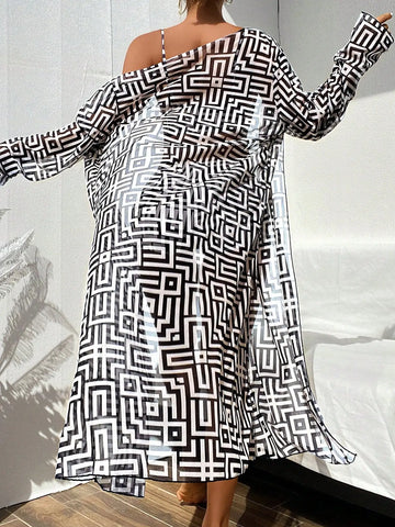 Karina Summer Geometric Print Three Piece Sets