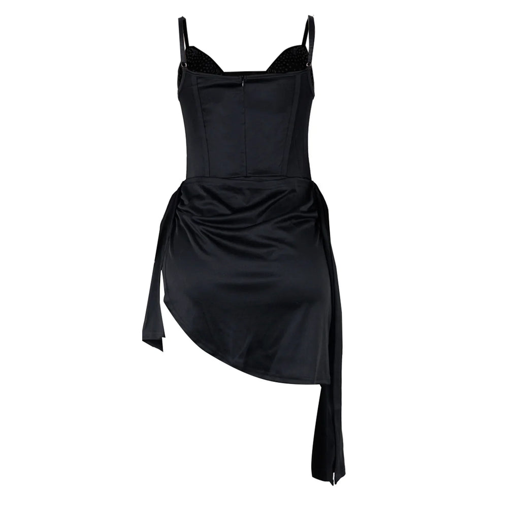 Mapleton Rhinestones Mesh Tunic Sleeveless Split Bodycon Midi Maxi
