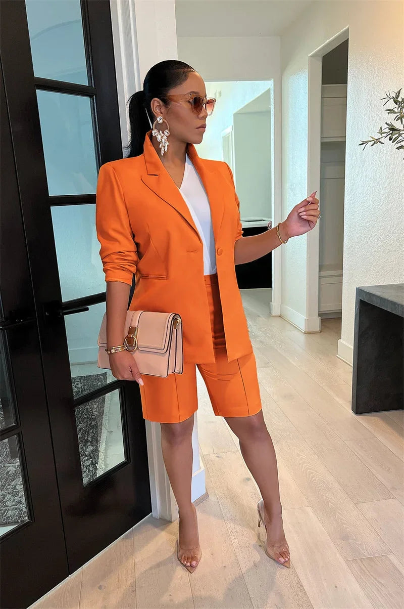 Sasame Solid Casual for Women Two Piece Sets