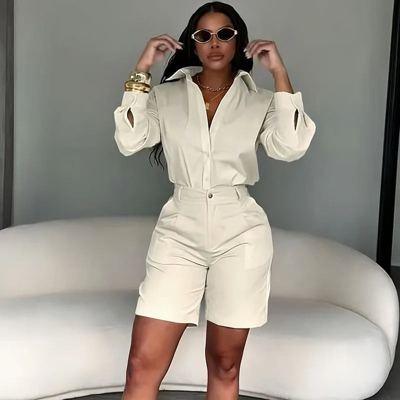 Alondra Solid Elegant Fashion Two Piece Sets