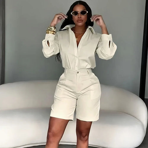Alondra Solid Elegant Fashion Two Piece Sets