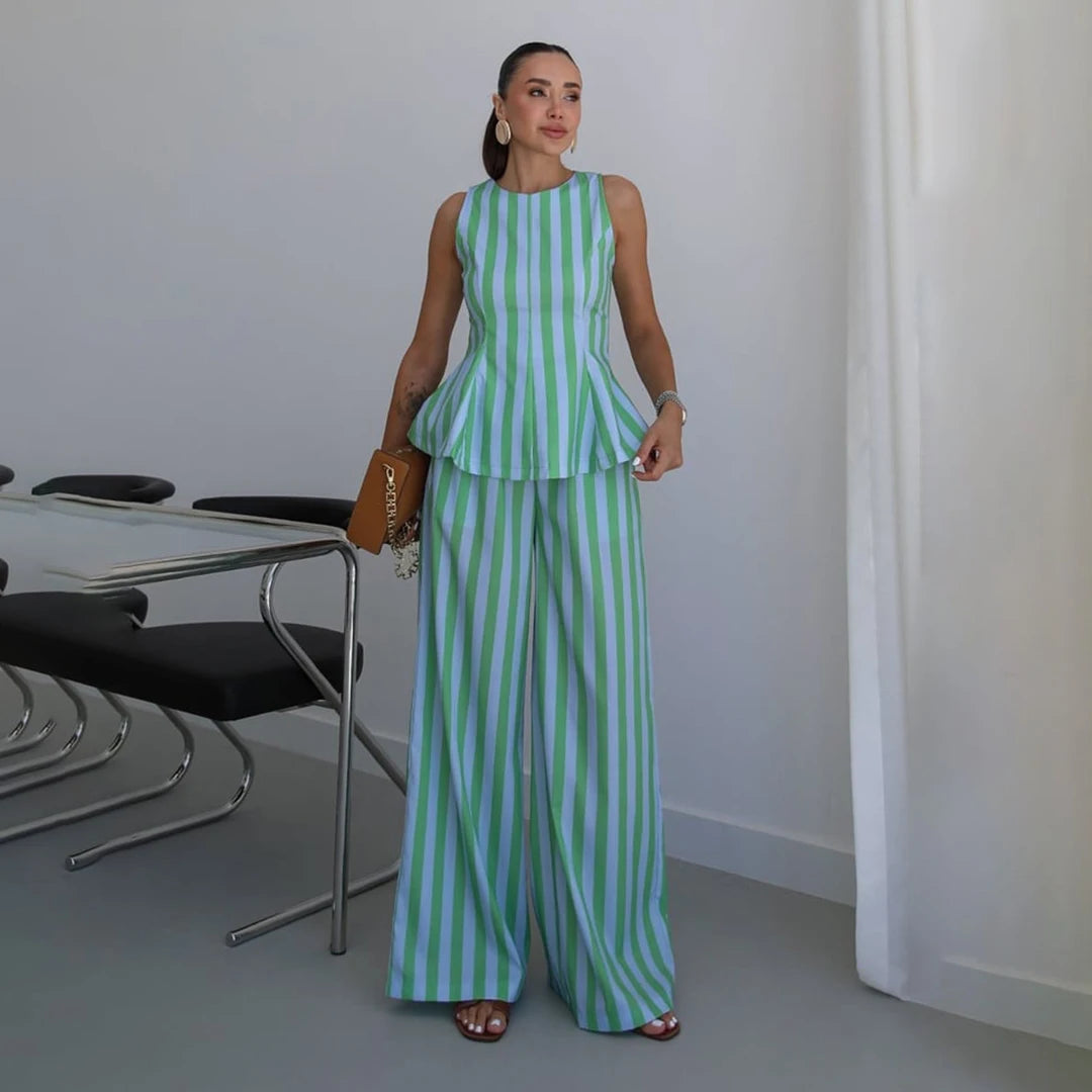 Angela Wide Leg Elegant Summer Casual Two Piece Sets