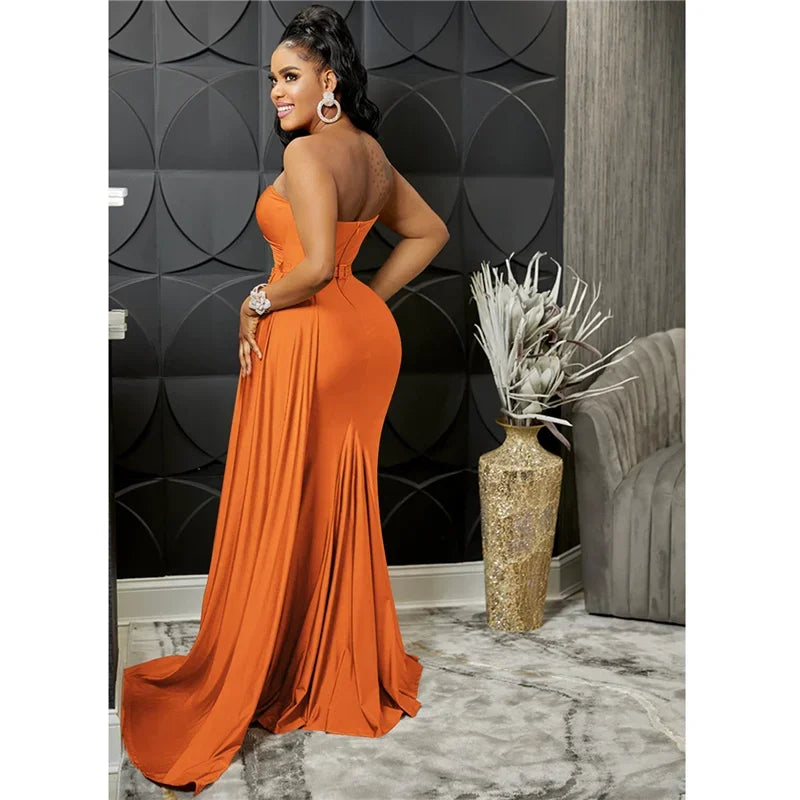 Buffalo One Shoulder Mermaid Evening Dress