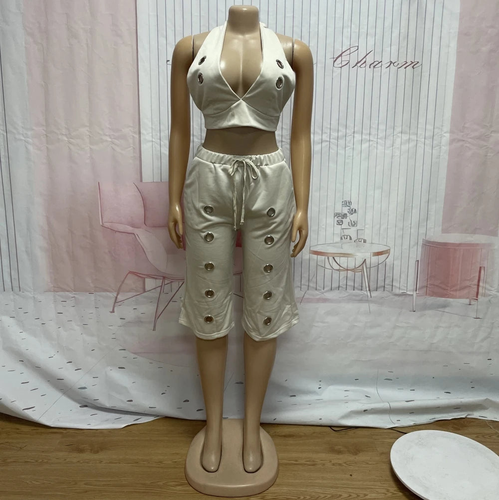 Gracie Sleeveless Corn Suit Matching Two Piece Sets