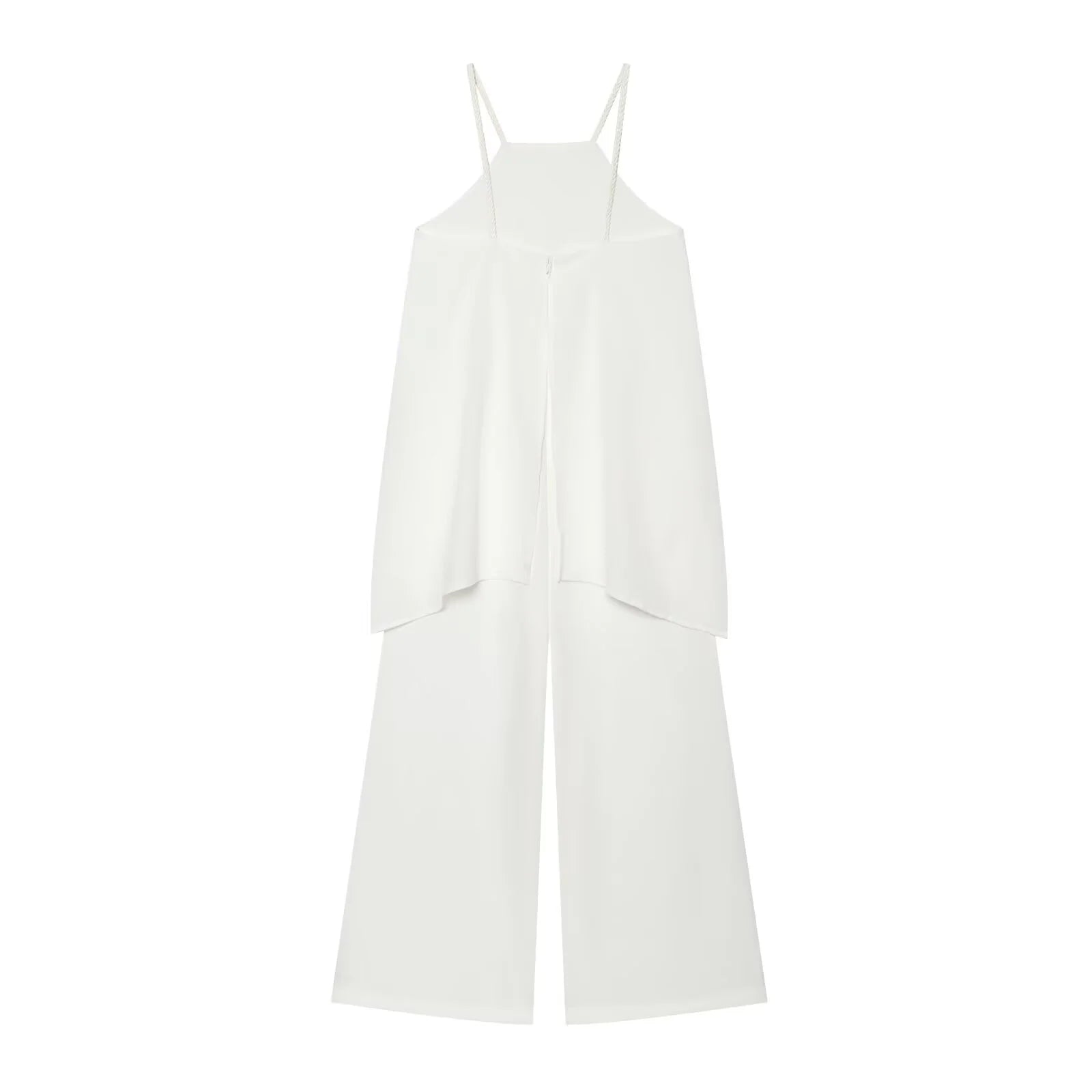 Women's Jumpsuit 2026 Summer New Style Black Strappy Double-Layer Woven Jumpsuit Elegant and Fashionable