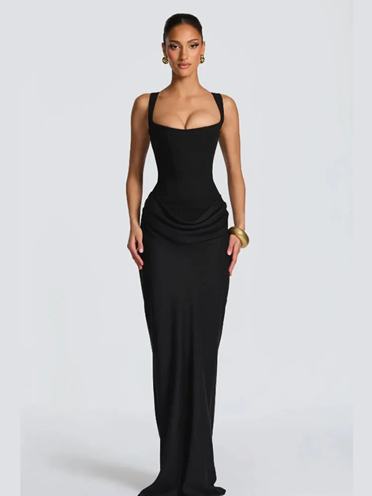 Telaby Lace Trim Patchwork Strapless Ribbon Bodycon Dress