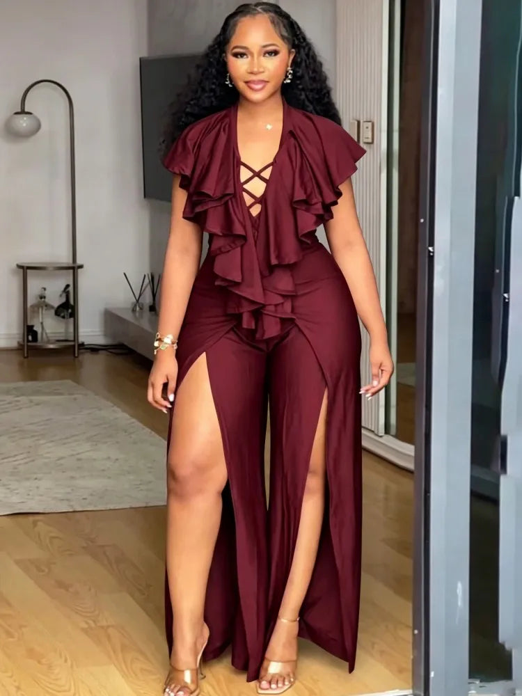 Plus Size Women Clothes Jumpsuit Summer Clothes Black Leisure Bodysuit Jumpsuit